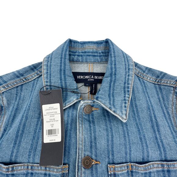 VERONICA BEARD Dahl Striped Denim Jacket XS - Picture 8 of 14
